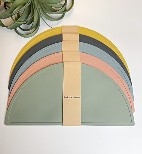 Silikon Platzset/Tischset/Platzdeckchen für Kinder/Tischuntersetzer für Jungen und Mädchen (gelb)