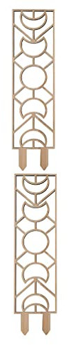 Happyyami 2stücke Holz Pflanzenspalier Für Gartenpflanzen Wiederverwendbares Kletterstützstab Geeignet Für Innenhöfe Rasenflächen Und Gärten Einfache Montage Durch Einstechen in Blumenerde