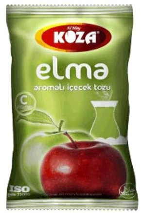 KOZA Apfel Instant Getränkepulver im Beutel 300gr | Pulver für Heiß oder Kalt Getränk | Türkischer Tee | Ice Tea Pulver | Eistee | Krümeltee | Früchtetee | Cay | Teepulver | Oralet |