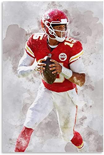 Holz Puzzle 1000 Teile Patrick Mahomes Pappausschnitt-Poster Puzzles für Erwachsene und Kinder anspruchsvoll 1000 Piece 29.5x19.6inch(75x50cm) Kein Rahmen
