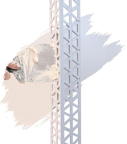 ProfileXXL PVC Eckwinkel, Eckprofil, Kantenschutz 2,5m Weiß 40 x 40 x 6mm Putzschienen aus hart PVC, für Innen- & Außenputz