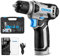DEKO 8V Cordless Drill Set with case, Power Drill with 3/8 Keyless Chuck, 13pcs Acessories, Built-in LED, Type-C Charge Cable, Electric Drill Set for Men and Women