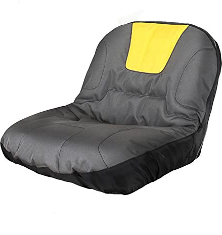 siège tondeuse à gazon imperméable antidérapante et respirante en tissu Oxford 600D avec 2 poches rangement en maille à l'arrière pour tondeuse à gazon autoportée 31-36 cm