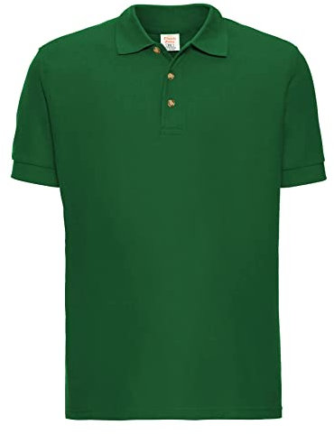 Style It Up New Mens Short Sleeve Polo T-Shirt Top Tee PK Plain Sports Casual Golf Fashion Bottle Green