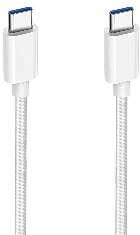 USB C auf USB C Kabel 2M,100W Ladekabel für Samsung Galaxy S24/S23 Ultra/S22 Ultra/S23 Plus/S21 S20,Note 10 20/Pixel 6 7,iPhone 16 15/16 Pro/15 Pro Max,iPad Pro 2021,USB Typ C 5A PD Schnellladekabel