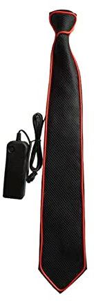 Amagogo LED-Krawatte für Herren, Einheitsgröße, The Dark, Kostümzubehör, Seide, blinkende Krawatte, Neuheit, leuchtende Krawatte für Bars, Festival, Karneval, Rot