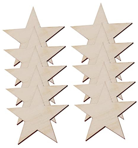 Yardenfun Holzsterne Zum Basteln 100 Stück 6cm Diy Holz Dekorationen Für Weihnachtsdeko Und Kreative Bastelprojekte Robuste Fünfzackige Stern Holzscheiben Für Innen- Und Außendekoration