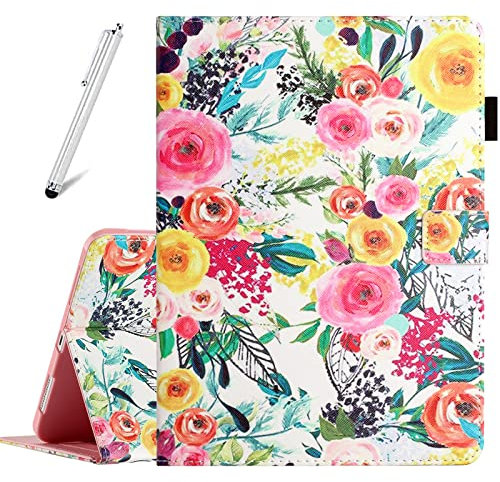 Fancity Coque pour iPad 10ème Génération 10.9 Pouces - Étui en Cuir Synthétique avec Intelligent Sommeil/Réveil & Porte-Stylo & Pochette pour Carte, Compatible avec 2022 iPad 10.9 Pouces, Rose