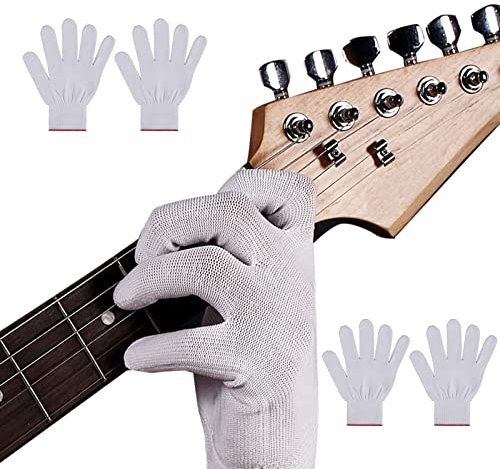Guard Gitarrenhandschuhe | Gitarrenhandschuhe für Männer und Frauen | Nylon dünne Handschuhe für Männer und Frauen, weicher & dehnbarer Gitarren-Fingerspitzenschutz Lear-au