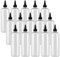 SEUNMUK 15 Pack Clear Applicator Bottle with Twist Cap, 500 ml Empty Plastic Squeeze Bottles Hair Oil Applicator Glue Bottles for Hair Dyes, Pigments