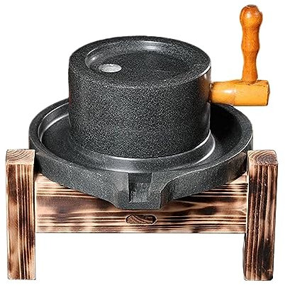 NUNETH Mulino a Pietra Grande Mulino a Pietra per Cereali Asciutti e Bagnati, Classico Mulino a Mano in Pietra Blu per Fagioli/Riso/Orzo/Mais/Sesamo/Semi/Spezie/Pepe/Semi di Senape (Color :