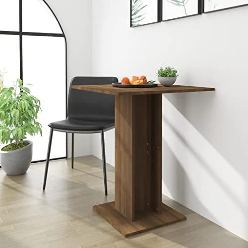 YITHOPI Küchentisch Esstisch stühle Bartisch Bistrotisch Braun Eichen-Optik 60x60x75 cm Holzwerkstoff