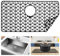 FOSFUKEER Alfombrilla de Silicona para Fregadero de Cocina, Alfombrilla Antideslizante Plegable de Silicona Resistente al Calor con Orificio de Drenaje Trasero (Negro, Agujero Medio Superior)