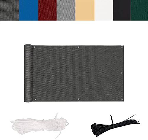 AEREY Sichtschutz Windschutz Garten 145x700cm Mit ÖSen Balkonsichtschutz FüR Terrasse Und Zaun Extra Lange Kordel für den Gartenzaun oder Balkon