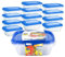 HOMESHOPA Plastic Food Storage Containers with Lids, 12 Pack 750ml Leakproof BPA Free Stackable, Microwave Freezer & Dishwasher Safe, Reusable Airtight Meal Prep Lunch Box