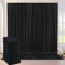 12×3 m Noir Rideau de Fond de fête, 8 Panneaux 1,5 m × 3m Anti - Rides Doux Soyeux Polyester Photo Toile de Fond décor Mariage Anniversaire Douche bébé Halloween Photo Fond