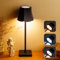 SPVIND LED Tischlampe Kabellos, Stufenloses Dimmen 3 Farben Nachttischlampe, 5500 mAh akku Tischleuchte, IP54 Wasserdicht, Für den Innen und Außenbereich Schwarze Touch Tischleuchte