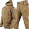 PRMTYUP MilitäRische Softshell-AnzüGe, Taktische Jacke Und Hose, Armee-Kampfanzug, Wasserdichtes Camouflage-Uniform-Set FüR MäNner, Jacke, Hose, Jagdbekleidung,03,XXL