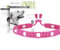 Ganzoo EM Keramik Hunde-Halsband/Paracord 550 Halsband mit Zier-Perlen und EM Tubes/EM Pipes/Größe L 52-64 cm/Dog Collar/verstellbar mit Kordelstopper/Farbe Fuchsienpink