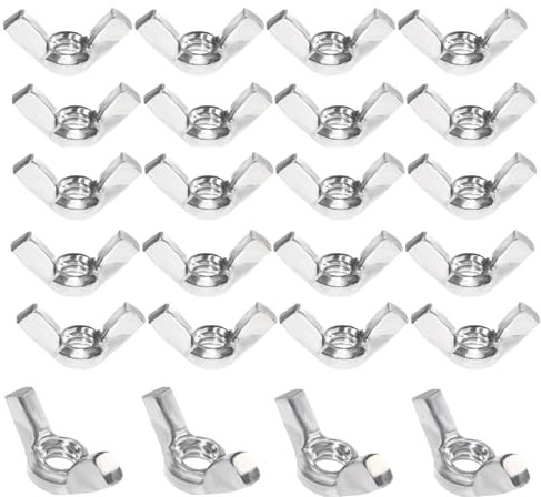 GIVIHGETI 90 Stück Flügelmutter M6 Flügelmuttern Edelstahl 304 Flügelschrauben Wing Nut Metric Thread für Heimwerker DIY Tools elektronische Geräte Hardware