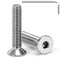 Tunejoy Viti a Testa Svasata M5 x 25 mm Vite a testa svasata Brugola Bulloni in Acciaio Inox A2 V2A Viti a Testa Piatta Norma DIN 7991 con Chiavi a Esagono Filettatura Completa 20 pezzi