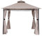 FAB BASED Pavillon Wasserdicht Stabil Winterfest,Garten Pavillion,Plane Gartenpavillon,Metallrahmen Pavillon,Patio Gazebo (Braun, 3X3M)