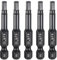 QUARKZMAN 5 Pcs Llave Hexagonal Brocas 4Mm (H4) Métrica 1/4 Hexagonal 2 (50Mm) Longitud Acero S3 Magnético Impacto Controladores Puntas Destornillador Brocass Eléctricas Hexagonales