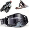 Motocross Brille, Winddichte Staubdichte Motocross-Brille, SkiBrille, Dirt Bike Crossbrille, Anti Fog UV Skibrille, Off Road Racing Fahrbrille, für Radfahren, Langlaufrennen, ATV, UTV (Grau/Grau)
