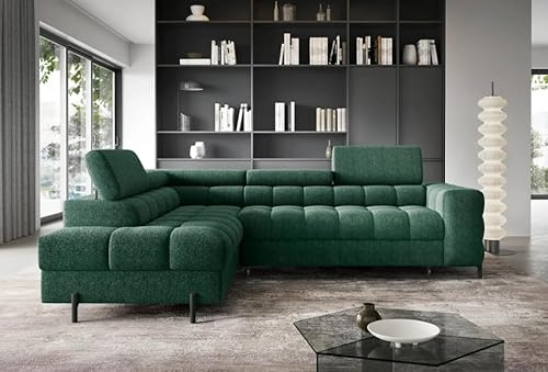 All4All Ecksofa mit Schlaffunktion & Bettkasten Fresco - Sofa Wohnzimmer Möbel - Schlafsofa mit Bettkasten - Schlafcouch - Ecksofa Wohnlandschaft L-Form - Amore 35 276x72x200 cm