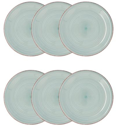 Quid Set de 6 platos llanos Vita Aqua de gres 27 cm