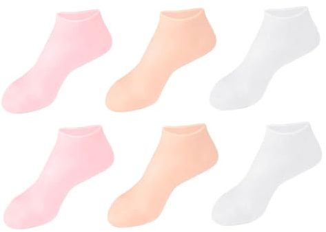 Silikon Fußüberzüge für Damen, Feuchtigkeitsspendend, 3 Paar