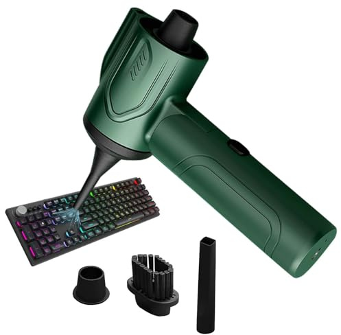 Vacuum Cleaner – komprimierter Luftduster | Elektrischer Luftduster mit LED-Licht | Kabelloser leistungsstarker Blower für Keyboard, PC, Auto, Kamera, elektronische Reinigung, wiederaufladbar mit