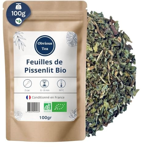 Diente de León Ecológico en Hojas, Infusión Drenante y Diurética 100g | Hojas cortadas de Taraxacum officinale de sabor ligeramente amargo, favorece la digestión, caliente o en frío