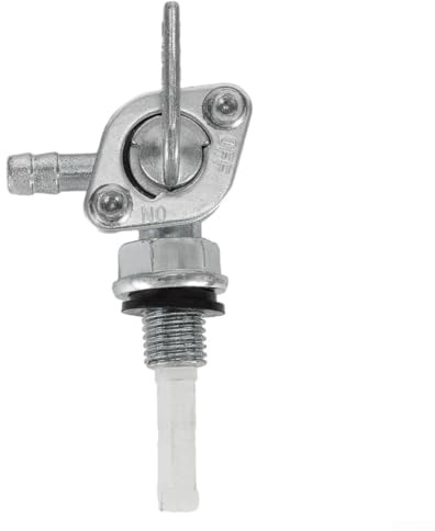Valvola di intercettazione carburante ON/OFF con filtro per motori a gas e generatori con costruzione in acciaio inossidabile e lunghezza di 7 cm (sinistra)