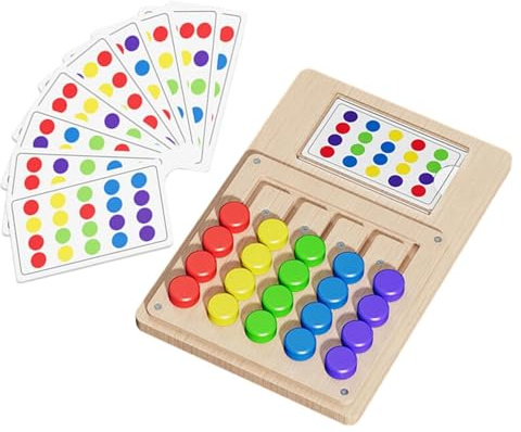 Xmccvt Color Matching Toys - Slide Puzzle Color Sorting Toy | Educational Slide Puzzle Board,for Teens Kids Elderly Travel Road Trip Home Holiday Outdoor