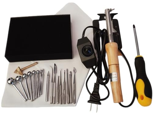 YZDKJZ Máquina Eléctrica para Hacer Flores De Tela, Planchadora De Flores Artificiales con 18 Cabezales De Planchado, Temperatura Ajustable, Kit De Herramientas para Hacer Flores 11piece Set