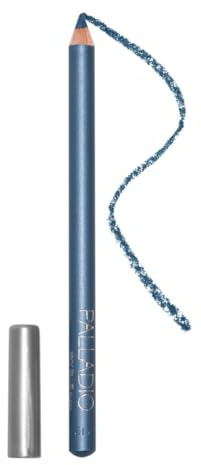 Palladio Wooden Eyeliner Pencil, Thin Pencil Shape, Easy Application, Firm yet Smooth Formula, Perfectly Outlined Eyes, Contour and Line, Long Lasting, Rich Pigment, Sky Blue