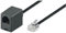 Wentronic Modular Verlängerungskabel (4-polig, RJ11 Stecker auf RJ11 Kupplung) schwarz 10m