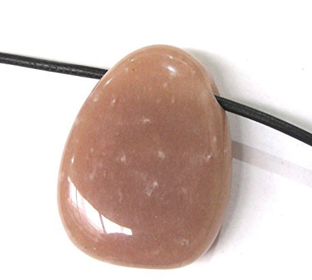 Mondstein gebohrter Trommelstein ca 2,5 - 3 cm echter Edelstein Anhnger Amulett Edelsteinschmuck Schmuck Feng Shui Liebe Partnerschaft Glck Geld Wohlstand Glcksstein Kraftstein Kraftgegenstand Geschen