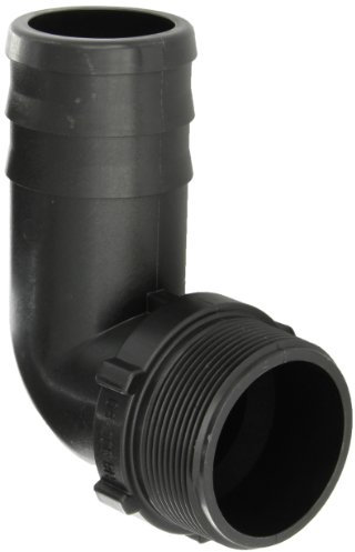 Banjo HB300-90 Polypropylene Hose Fitting, 90 Degree Elbow, 3 NPT Male x 3 Barbed