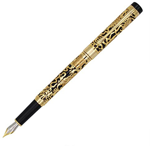 Advanced Fountain Pen Jinhao 5000 Dragon Year Golden with Black