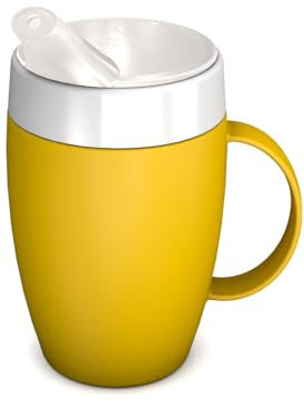 Ornamin Becher mit Trink-Trick mit Schnabelaufsatz, gelb