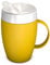 Ornamin Mug with Internal Cone 140 ml Yellow and Thermal Function with Spouted Lid (model 905 + 806) | drinking aid, feeding cup