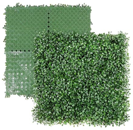 NatraHedge Artificial Boxwood Hedge Mat 20x 20 Panels (12 Pack)