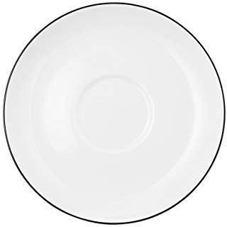 Seltmann Weiden 001.741627 Lido Black Line Teeuntertasse, Porzellan, Schwarz