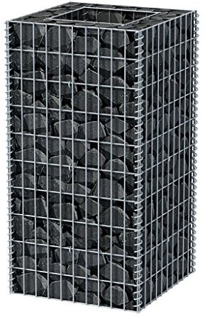 Festnight Gabionen Hochbeet aus Stahl 50 x 50 x 100 cm