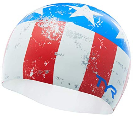 TYR Easy Glider Schwimmhilfe aus Silikon Cap, rot/weiß/blau, M