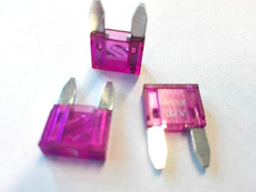 10 x Flachstecksicherung Mini-Sicherung 3A / 32V / lila