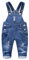 KIDSCOOL SPACE Salopette di Jeans per Neonato e Ragazza,Abbigliamento da Lavoro Carino in Denim Strappato da Bambino,Blu,2-3 Anni