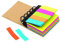 2 Stück Mini Ringbuch aus recyclebaren Materialien Haftnotizen und Markierer Box Multi Memo Notizblock Portfolio 5 Farben